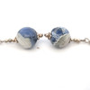 Natural Sodalite Blue White 12mm Ball Plain Dangle Gemstone Earrings