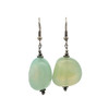 Chalcedony Green 24x18x15mm Tumble Plain Dangle Gemstone Earrings