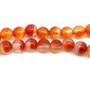 Natural Carnelian Ball Plain Cut 6mm Precious Gemstone Necklace