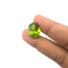 Natural Peridot | Oval Concave Cut | 9 Carats Single Piece | 15x12mm Intense Green