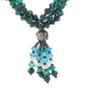 Alluring Vibrant Multi Colored Cubic Zirconia Necklace Earring Set