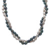 Classic Pearl Two-Tone Twisted Plain Necklace for Everyday Elegance