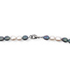 Classic Two-Tone Plain Pearl Birthstone Necklace