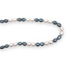 Classic Two-Tone Plain Pearl Birthstone Necklace