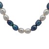 Elegant Two-Tone June Birthstone Plain Pearl Necklace
