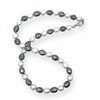 Classic Two-Tone Plain Pearl June Birthstone Necklace