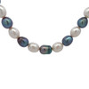 Chic Two-Tone June Birthstone Plain Pearl Necklace