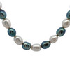 Pearl White & Grey Classic June Birthstone Plain Necklace
