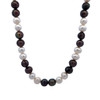 Classic Two-Tone Plain Pearl Necklace for Everyday Wear