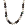 Elegant Two-Tone Plain Ringed Pearl Necklace for Everyday Style