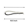 Elegant Two-Tone Plain Pearl June Birthstone Necklace