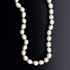 Classic Cream Plain Pearl Button VS Clarity June Birthstone 15" Strand