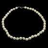 Classic Cream Plain Pearl Button VS Clarity June Birthstone Drilled Bead Strand