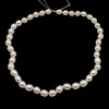 Pearl 8x6mm Button Plain Cut 0.60mm Drilled White Pearly Gemstone Strand