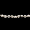 Pearl 8x6mm Button Plain Smooth VVS Clarity White Pearly Gemstone Drilled Strand
