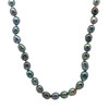Pearl Button Plain 9x7.5-8x7.5mm VVS Clarity Dark Gray Color Drilled Strand