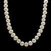 Pearl Chic White Plain Ringed 17inch Necklace