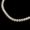 Pearl White Classic Plain Ringed Necklace