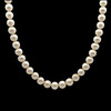 Freshwater Pearl Necklace | Chic Cream | 7.50mm Round | Smooth Plain | 16.7” | 57 Pcs | 152 Carats | June Birthstone