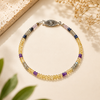 Mix Natural Semiprecious Stone Facet Rondelle Gemstone Bracelet