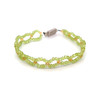 Peridot Natural Facet Cut Rondelle with Citrine Rondelle Beads Gemstone Bracelet