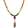 Garnet Natural, Spessartite, Tanzanite, Peridot, Citrine, and Amethyst Necklace | Gemstone Jewelry | 17 Inch | Birthstone Jewelry