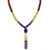 Citrine Natural, Amethyst, Peridot, and Spessartite Garnet Necklace | Gemstone Jewelry | 17 Inch | Birthstone Jewelry