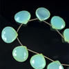 Chalcedony Semiprecious 17.0 -20.0 mm Heart Briolette Cut VVS Clarity Aqua Color Loose Gemstone