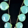 Chalcedony Semiprecious 16-23 mm Heart Briolette Cut VVS Clarity Aqua Color Loose Gemstone
