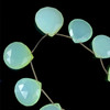 Chalcedony Semiprecious 17-21 mm Heart Briolette Cut VVS Clarity Aqua Color Loose Gemstone