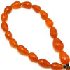 Natural Carnelian | Briolette Cut | Drop Shape | Gemstone Beads | 10x7.5–17x11mm | Salamander Orange | 17 Pcs 92 Carats | VVS Clarity | August Birthstone | Jewelry Making