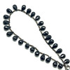 Natural Spinel | Briolette Cut | Drop Shape | Gemstone Beads | 10x7–12x7mm | Black Color | 27 Pcs 143 Carats | VVS Clarity | August Birthstone | Jewelry Making