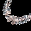 Rose Quartz Natural Drop Briolette Cut Baby Rose Pink Color 11x7-14x8mm Drilled Loose Gemstone