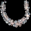 Rose Quartz Natural Drop Briolette Cut Baby Rose Pink Color 11x7-14x8mm Drilled Loose Gemstone