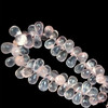 Rose Quartz Natural Drop Briolette Cut VVS1 Clarity 9x6-13x8mm Loose Drilled Gemstone