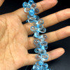 Topaz Natural Drop Briolette Cut Top Sky Blue Topaz 13x8-10x6mm Exceptional Quality Drilled Loose Gemstone