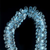 Topaz Natural Drop Briolette Cut 10x5-7x4mm Top Sky Blue Topaz Exceptional Quality Drilled Loose Gemstone