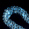 Natural Topaz Drop Briolette Cut 13x8-10x6mm Top Sky Blue Topaz Exceptional Quality Drilled Loose Gemstone