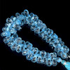 Topaz Natural Drop Briolette Cut 13x9-9x7mm Top Sky Blue Topaz Exceptional Quality Drilled Loose Gemstone