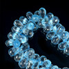 Topaz Natural Drop Briolette Cut 13x9-9x7mm Top Sky Blue Topaz Exceptional Quality Drilled Loose Gemstone
