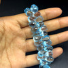 Topaz Natural Drop Briolette Cut 13x9-9x7mm Top Sky Blue Topaz Exceptional Quality Drilled Loose Gemstone