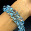 Topaz Natural Drop Briolette Cut 12x6-9x6mm Top Sky Blue Topaz Exceptional Quality Drilled Loose Gemstone