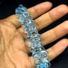 Topaz Natural Drop Briolette Cut 12x6-9x6mm Top Sky Blue Topaz Exceptional Quality Drilled Loose Gemstone