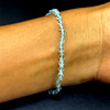 Aquamarine Natural Drop 4x3mm Briolette Cut VS Clarity Baby Blue Color Drill Gemstone