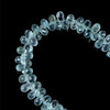 Aquamarine Natural Drop 6x4mm Briolette Cut VS Clarity Aqua Sky Blue Color Drilled Gemstone