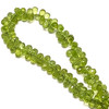 Natural Arizona Peridot Drop Briolette Faceted Beads | 6x4mm | 98 Pcs 63 Carats | Intense Green | VVS Clarity | 7.5 Inch Strand Semiprecious Gemstone Jewelry Making