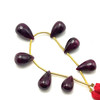 Natural African Ruby Drop Beads | 11x7-13x8mm Plain Smooth | 7 Pcs 39 Carats | Scarlet Red | VVS Clarity | 4.1 Inch Length July Birthstone Loose Gemstone Jewelry Making