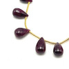 Natural Ruby Plain Drop 9x6-12x7mm VVS Clarity Drilled July Birthstone Loose Gemstone