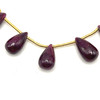 Natural Ruby Plain Drop 9x6-12x7mm VVS Clarity Drilled July Birthstone Loose Gemstone