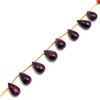 Natural Ruby Plain Drops 11x7-12x7mm VVS Clarity Drilled July Birthstone Precious Gemstones